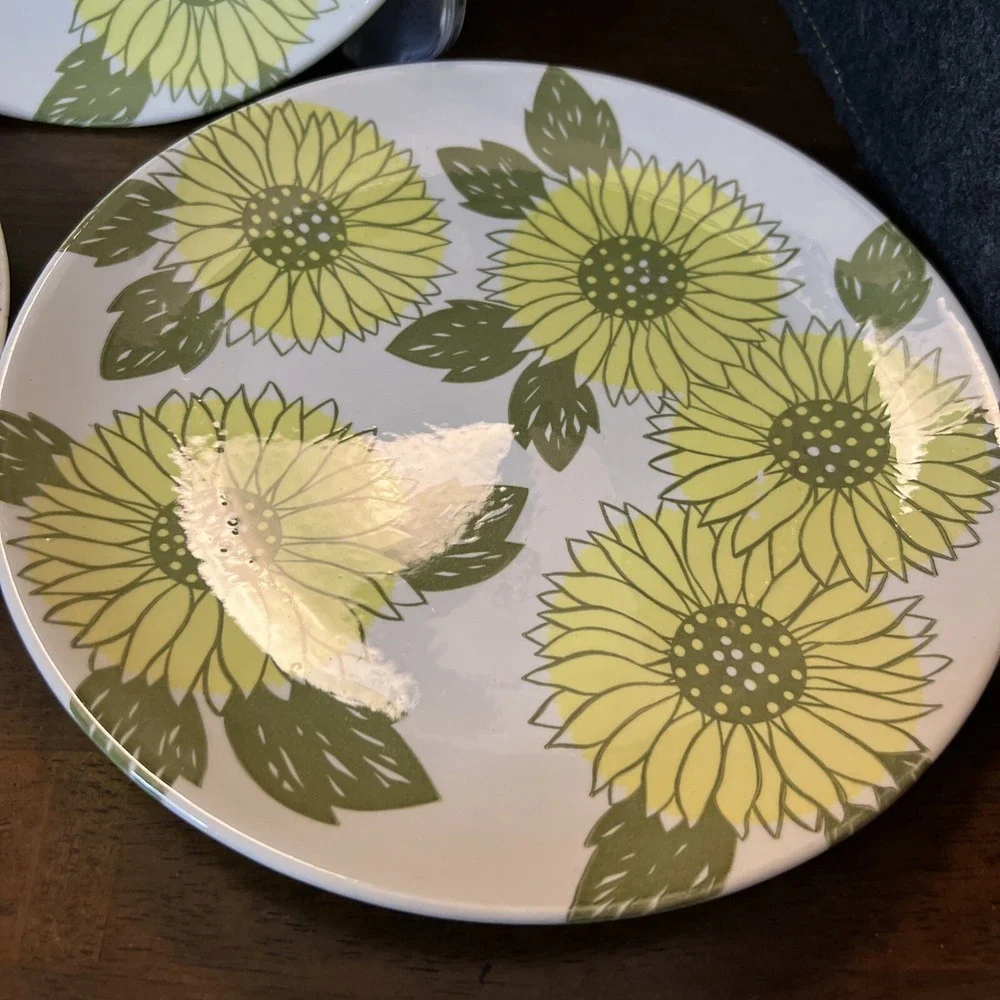 Vintage‎ Royal China Sunflower Pattern Set Of 3 Dinner Plates 10 1/4 In